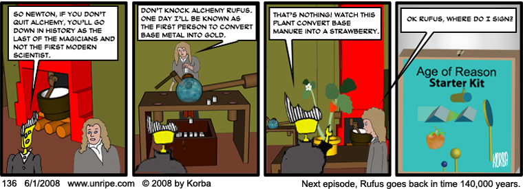 cartoon 136, the birth of the age of reason